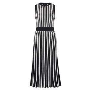 Sleeveless Pleated Knit Midi Dress