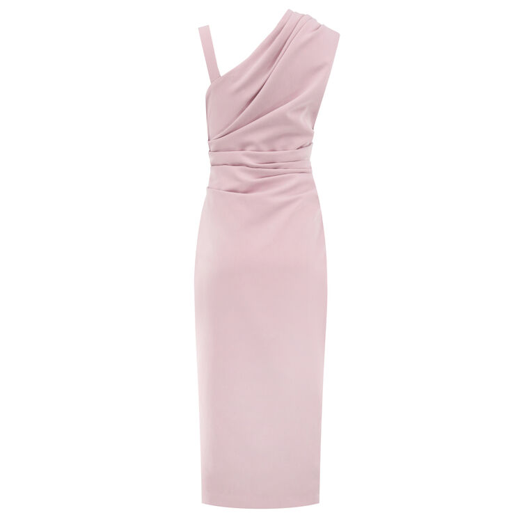 Kourtney Asymmetrical Neckline Midi Dress image number null