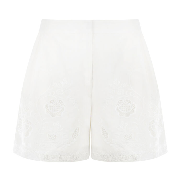 Nero Embroidered High-Waisted Short image number null