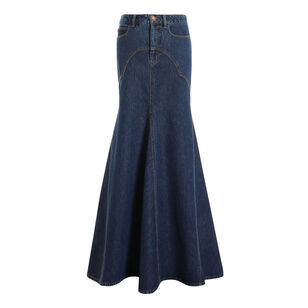 Luminosity Denim Maxi Skirt
