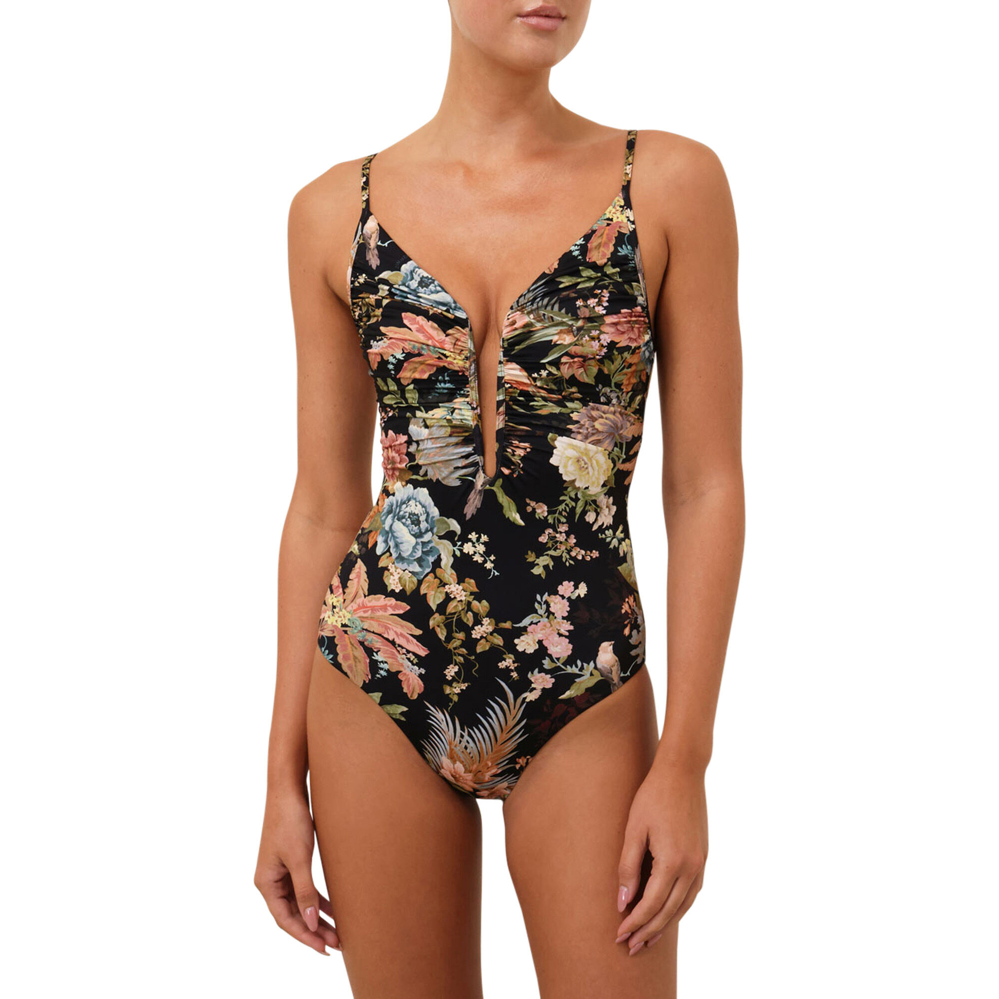 Tallow Gather Plunge One-Piece Swimsuit
