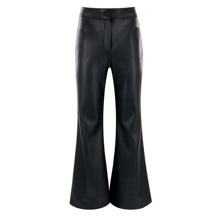 Gaia Flared Vegan Leather Pants image number null
