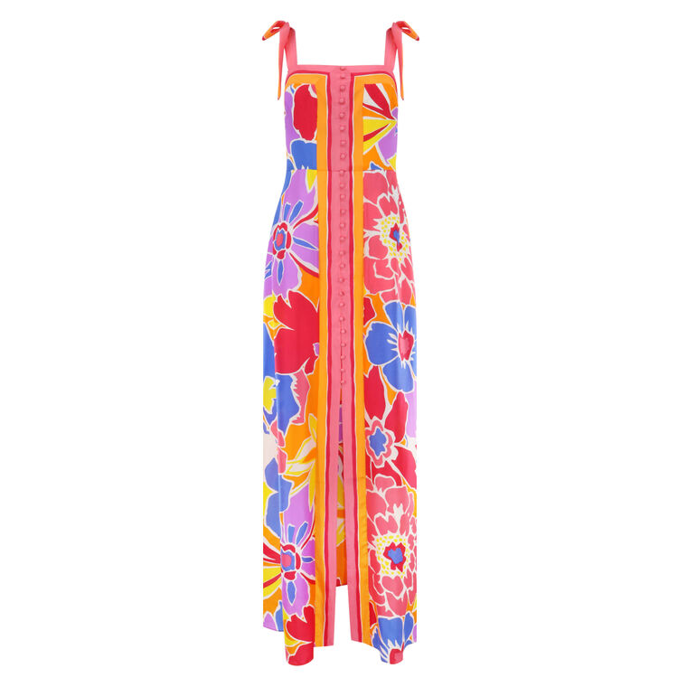 Cami Sleeveless Silk Maxi Dress image number null