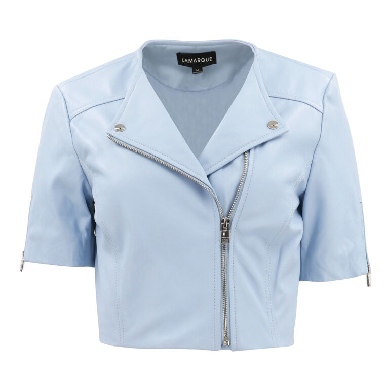 Kirsi Cropped Biker Jacket image number null