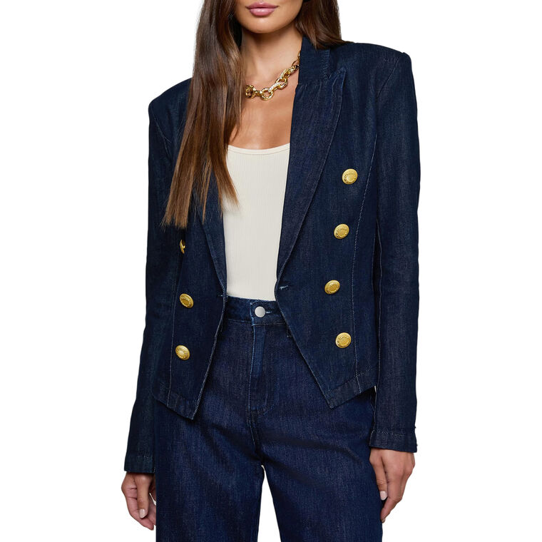 Emerson Structured Denim Blazer image number null