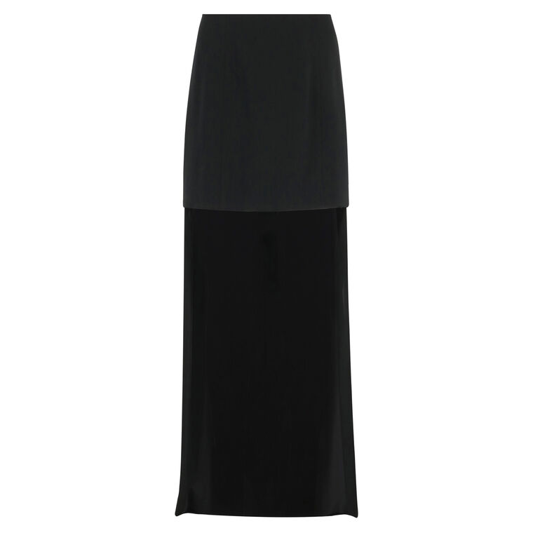 Riahn Mini Skirt With Back Train image number null