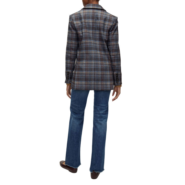 Oria Plaid Double Breasted Dickey Jacket image number null