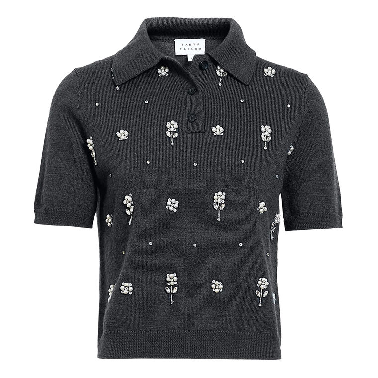 Camilla Embellished Knit Top image number null