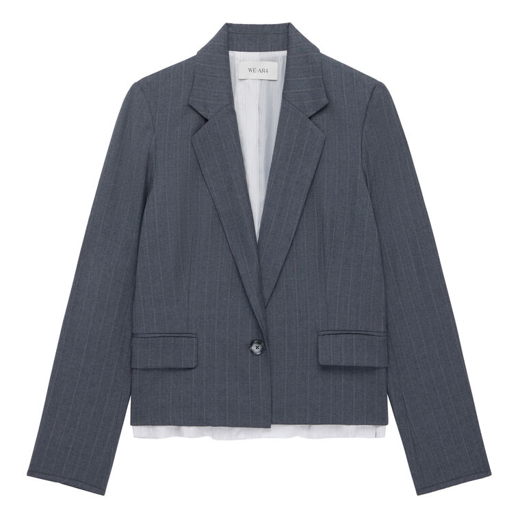 The Hutton Striped Blazer image number null