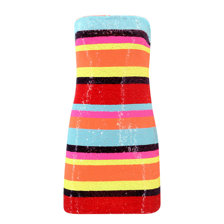 Winnie Sequin Strapless Mini Dress image number null