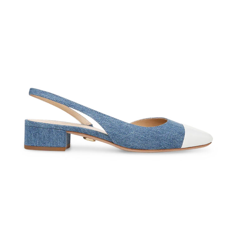 Cecile Denim Cap Toe Slingback image number null