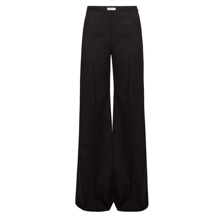 Beltless Flared Wool Pants image number null