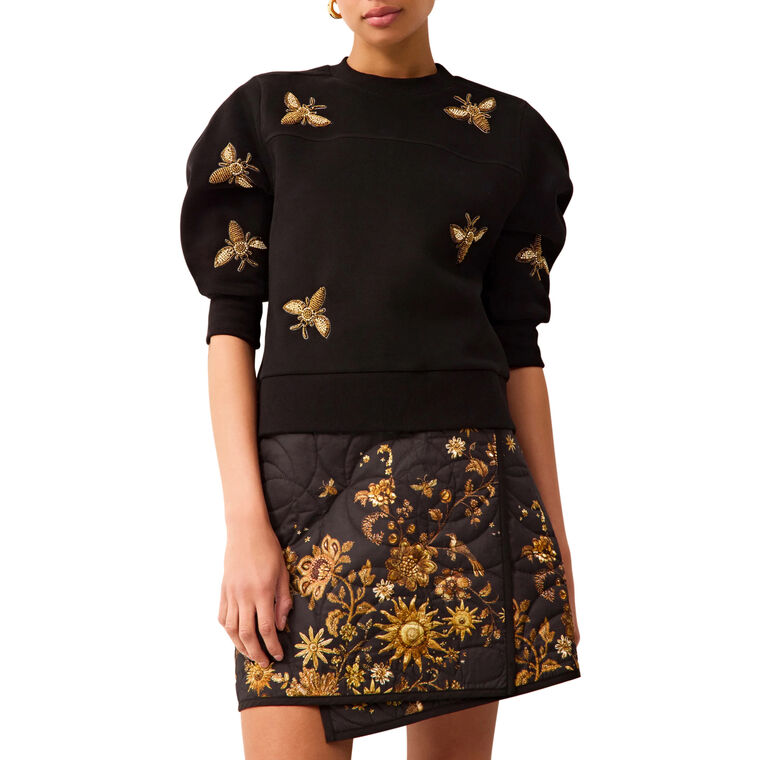Ariana Bee Embroidered Sweatshirt image number null
