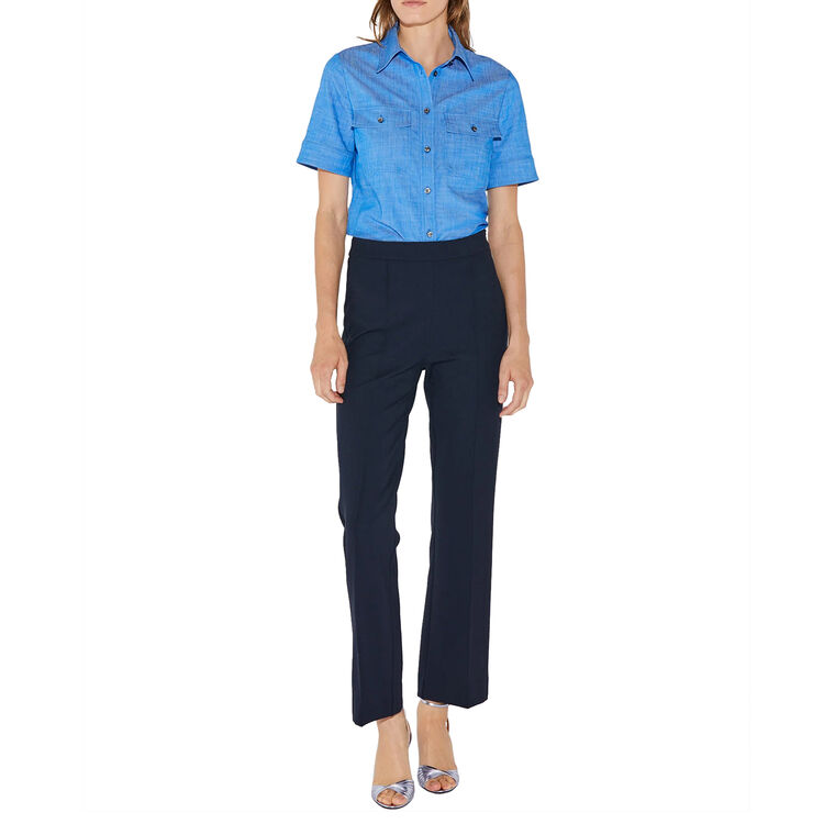 Lola High Rise Side Zip Flared Ankle Pant image number null