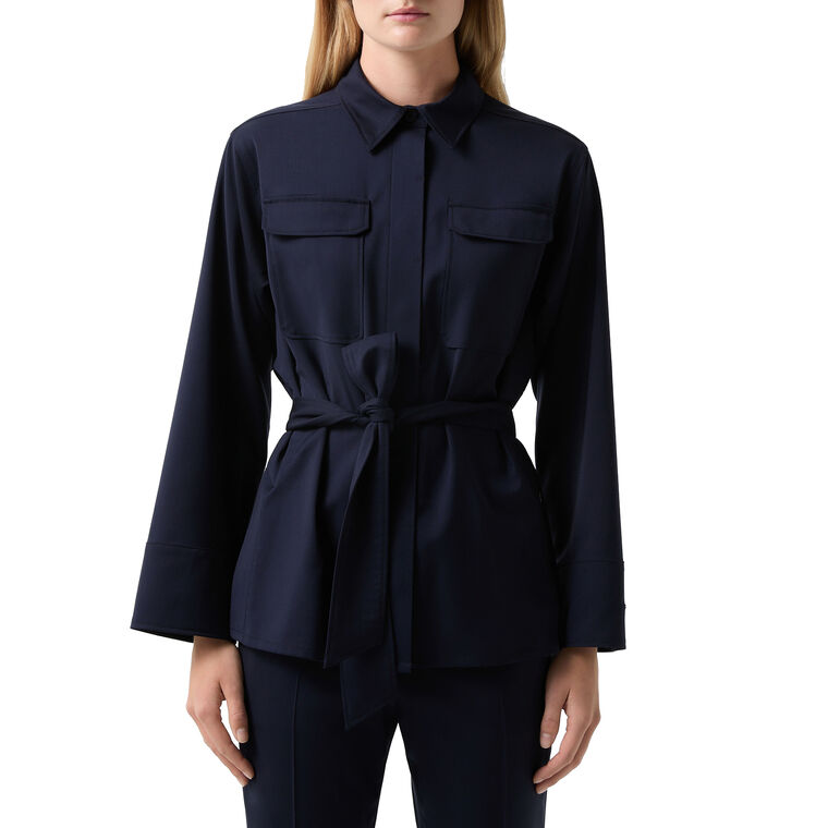 Ysette Long Sleeve Belted Blouse image number null