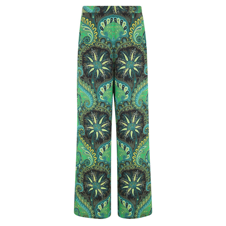 Jade Paisley-Print Straight-Leg Pant image number null