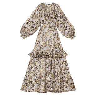 Georgette Long Sleeve Gown