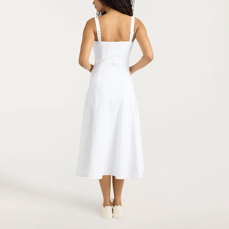 Veena Removable Strap Denim Dress image number null
