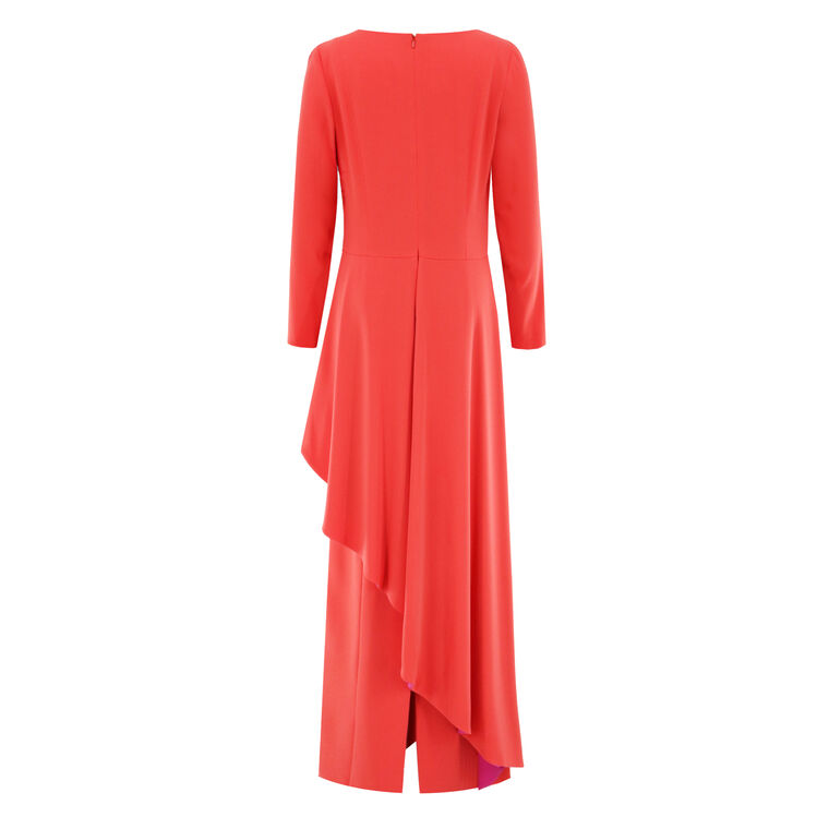 Demi Long Sleeve Peplum Gown image number null