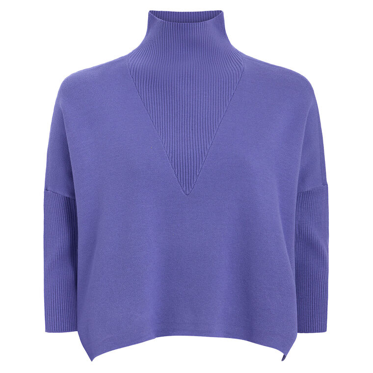 Claudie Mock Neck Popover Sweater image number null