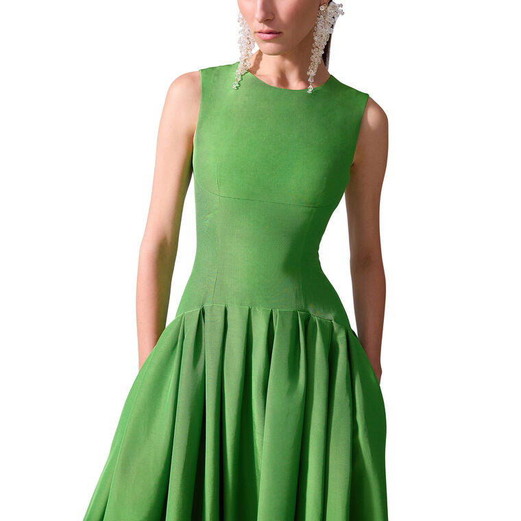 Sleeveless Boat Neck Ankle Length Dress image number null