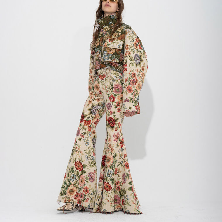 Patchwork Brocade Cropped Jacket image number null