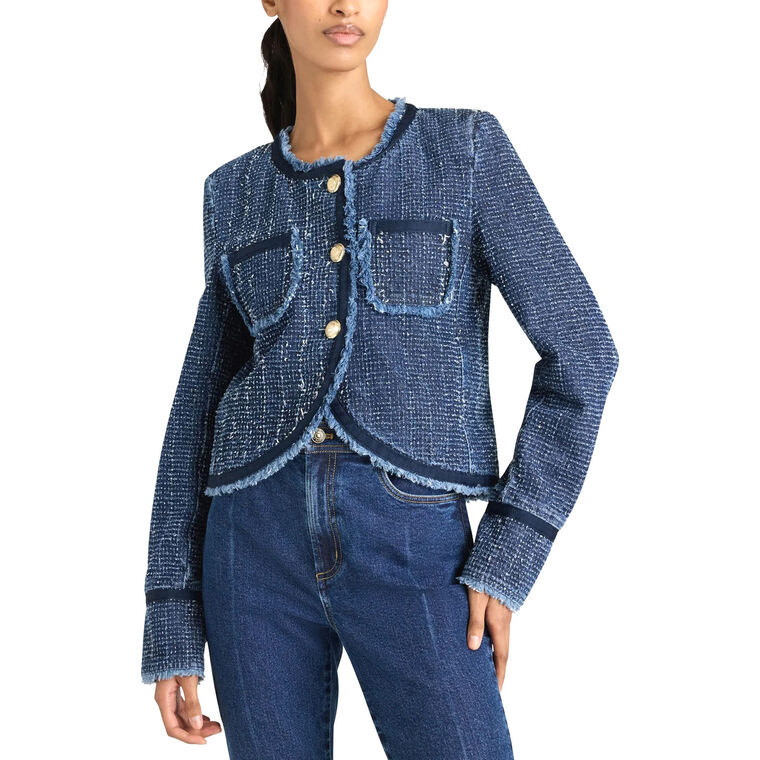Boucle Denim Zanda Jacket image number null
