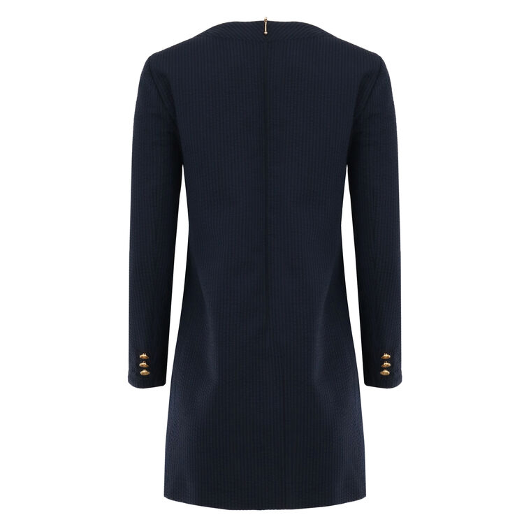 Seersucker Mini Blazer Dress image number null