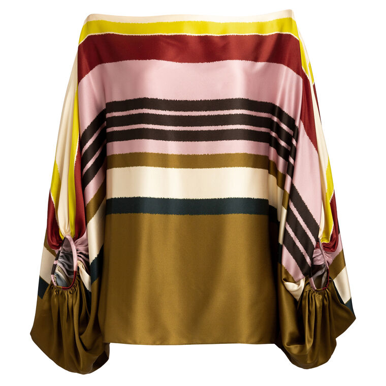 Bellagio Long Sleeve Silk Blouse image number null