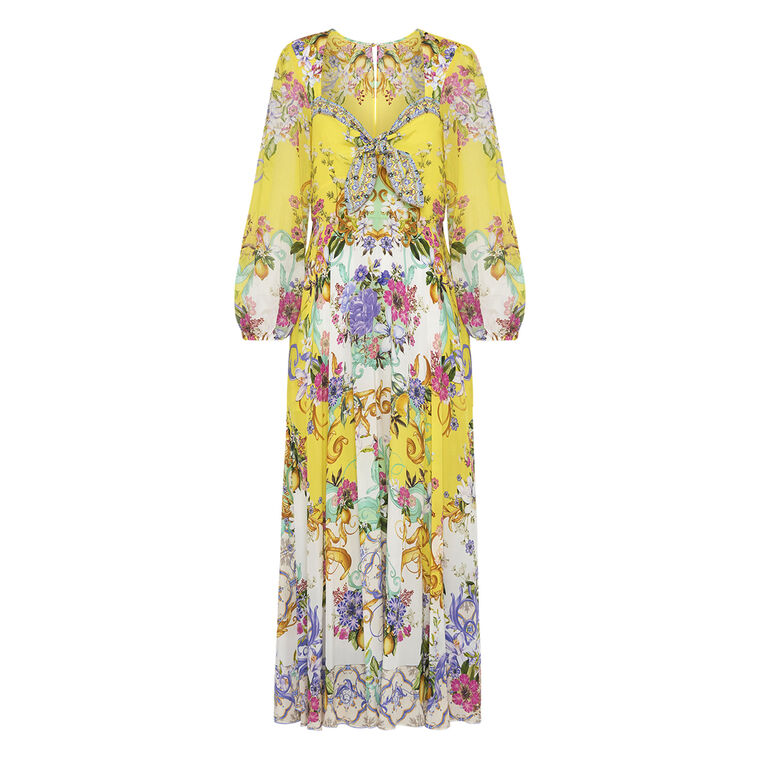 Tie Front Silk Dress image number null