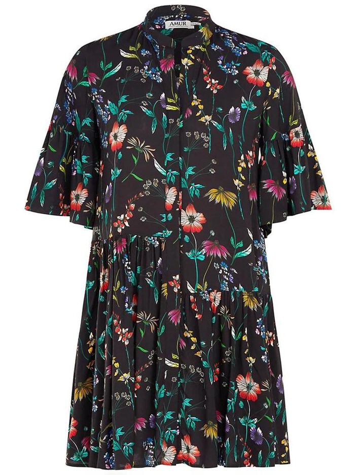 Harriot Mismatch Ruffle Dress image number null