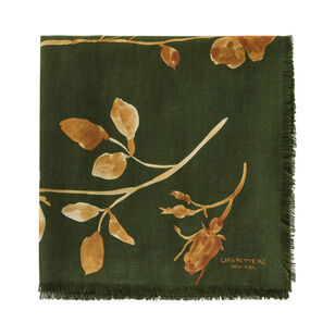 Painted Roses Cashmere-Silk Scarf