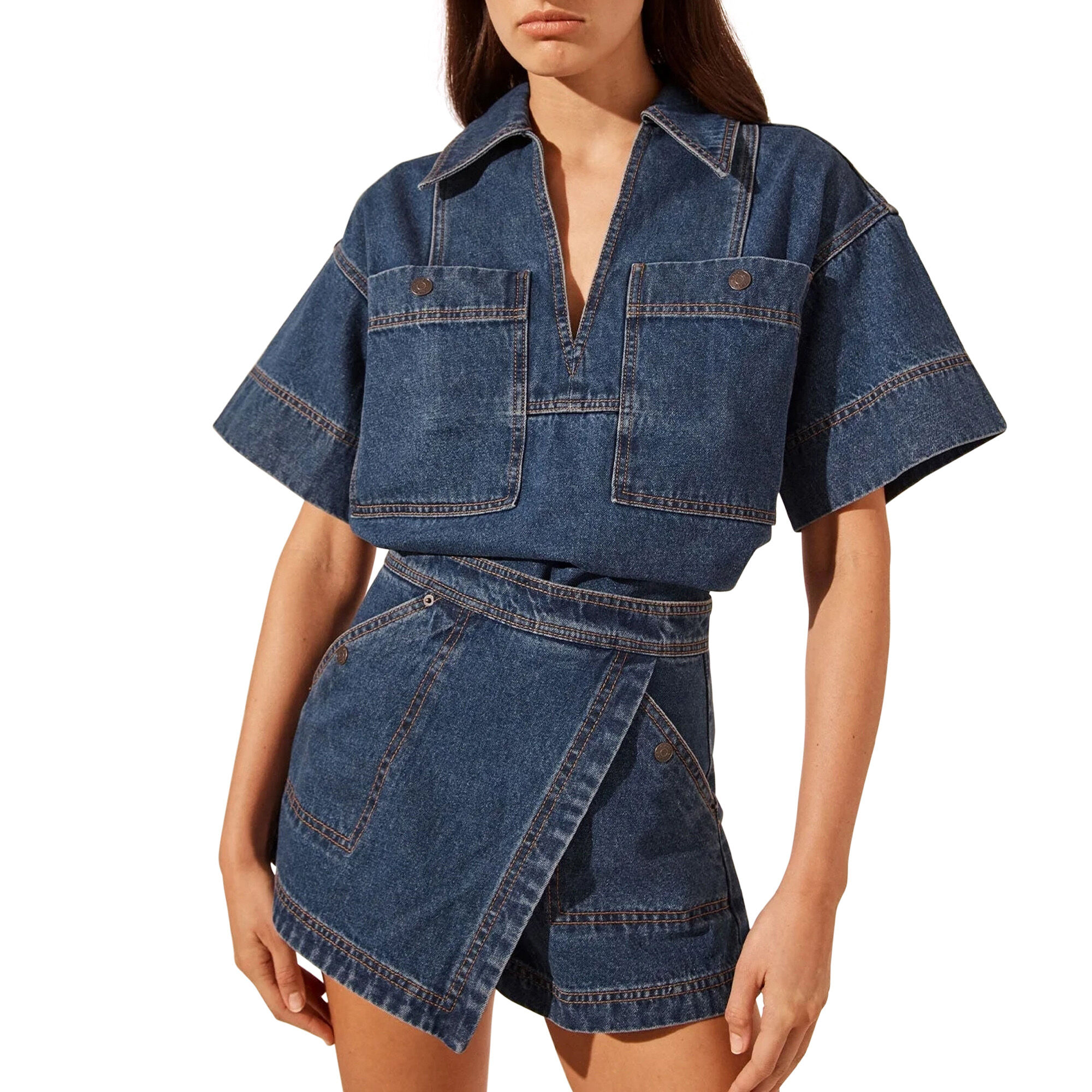 数量限定！在庫処分セール 売り切れ御免 Rita Skort Detail Wrap Denim テープ・マスキングテープ