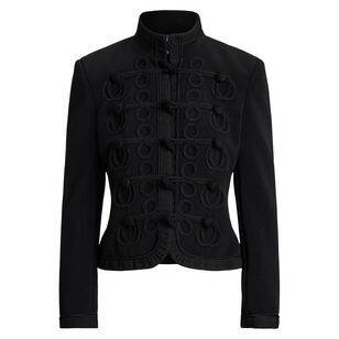 Soutache-Trim Knit Ottoman Blazer Soutache-Trim Knit Ottoman Blazer