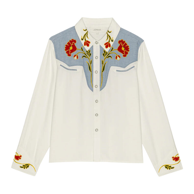 The Embroidered Long Sleeve Western Shirt image number null