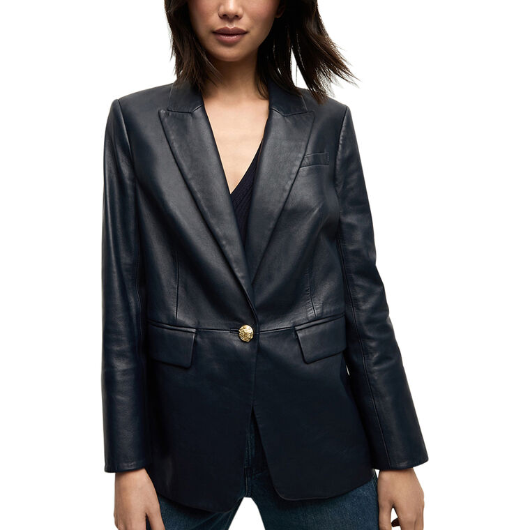 Vega Lambskin Leather Dickey Jacket image number null