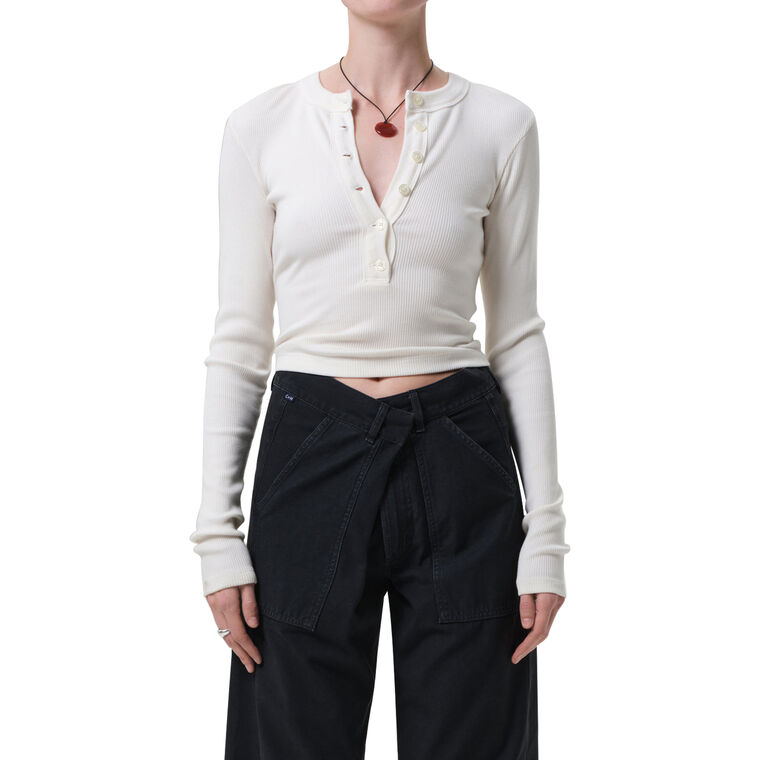 Varra Ribbed Long Sleeve Henley image number null