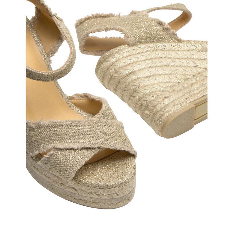 Bromelia Criss Cross Double Platform Wedge Sandal image number null
