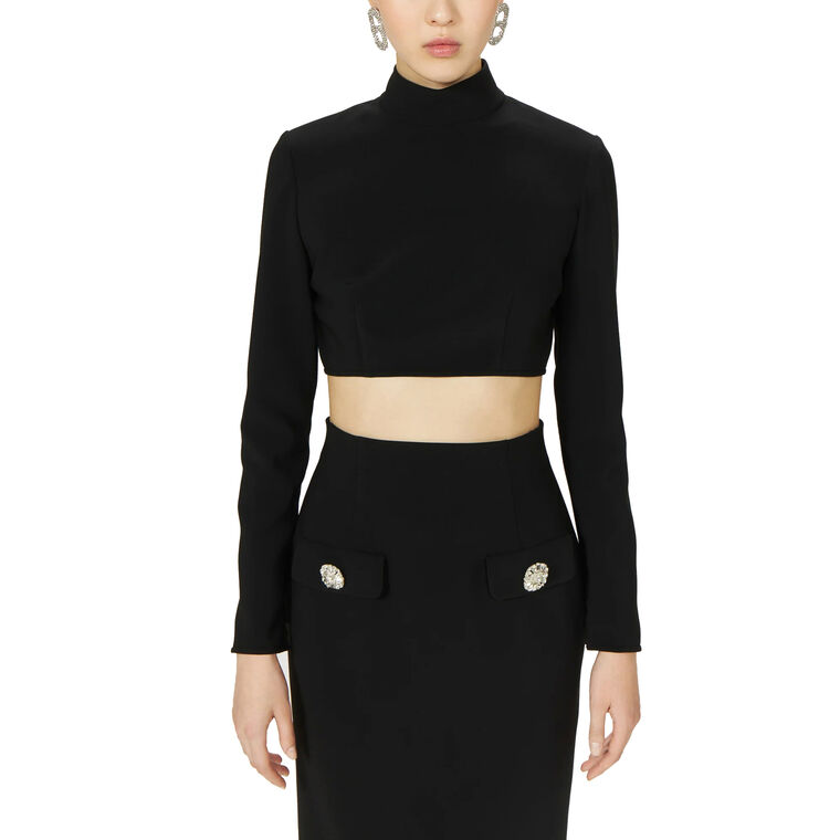Nelle Cropped Turtleneck Top image number null