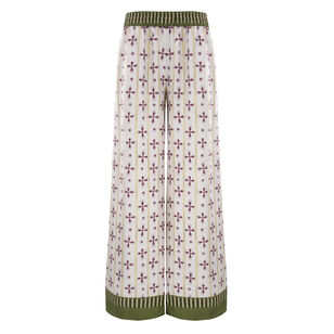 Silk-Twill Wide-Leg Palazzo Placee Pant