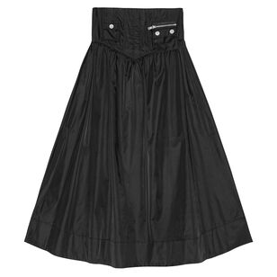 Duchesse Nylon Long Pocket Skirt