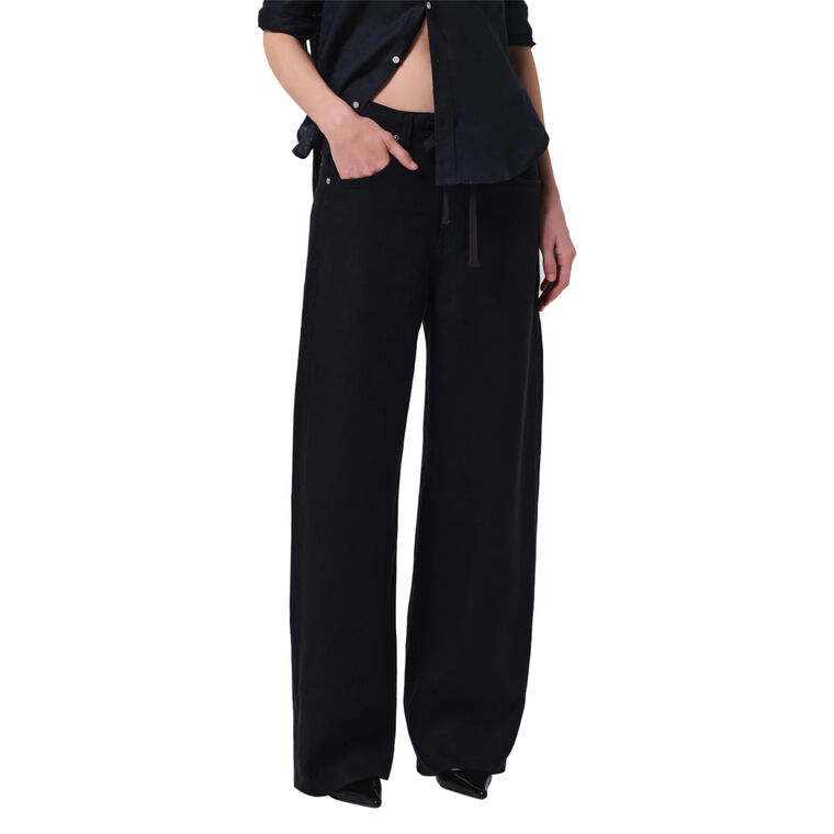 Brynn Drawstring Linen Trouser image number null