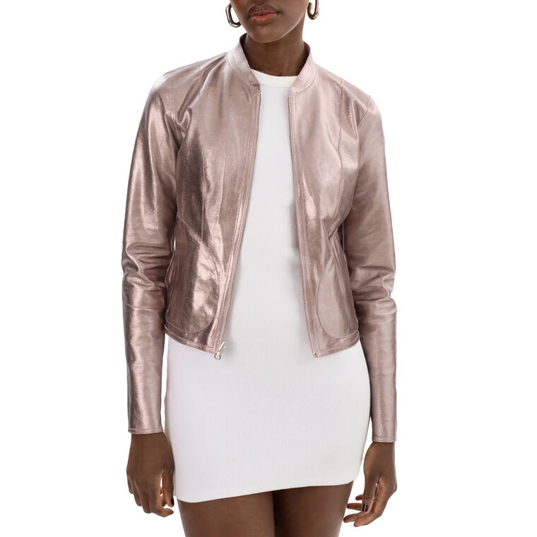Chapin Reversible Leather Bomber Jacket image number null