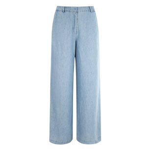 Claude Light Denim Wide-Leg Pant