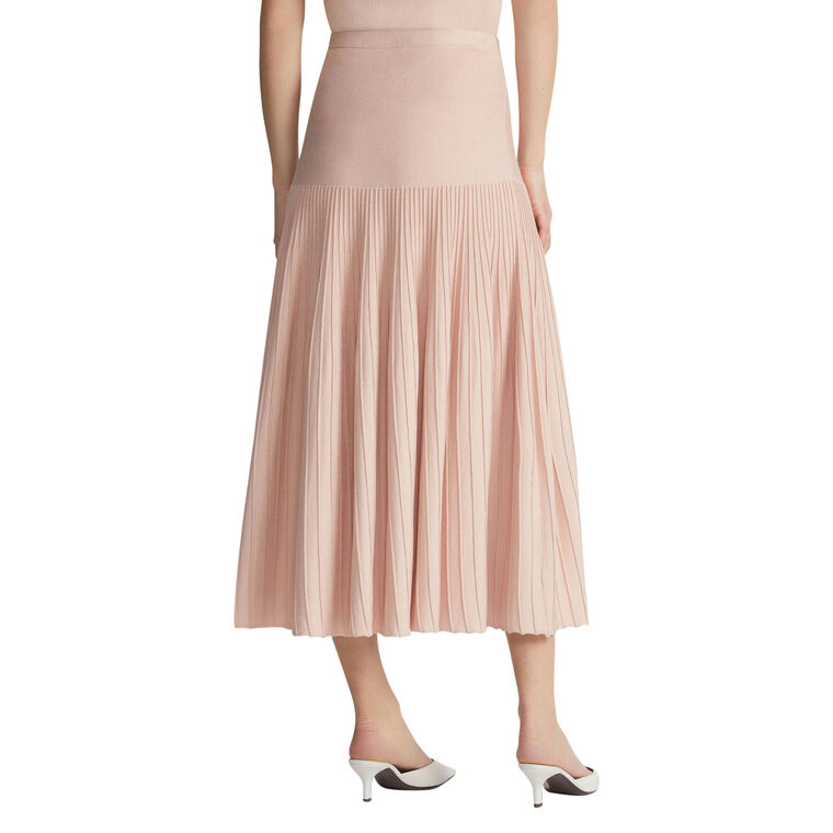Matte Crepe Ottoman Stitch Skirt image number null