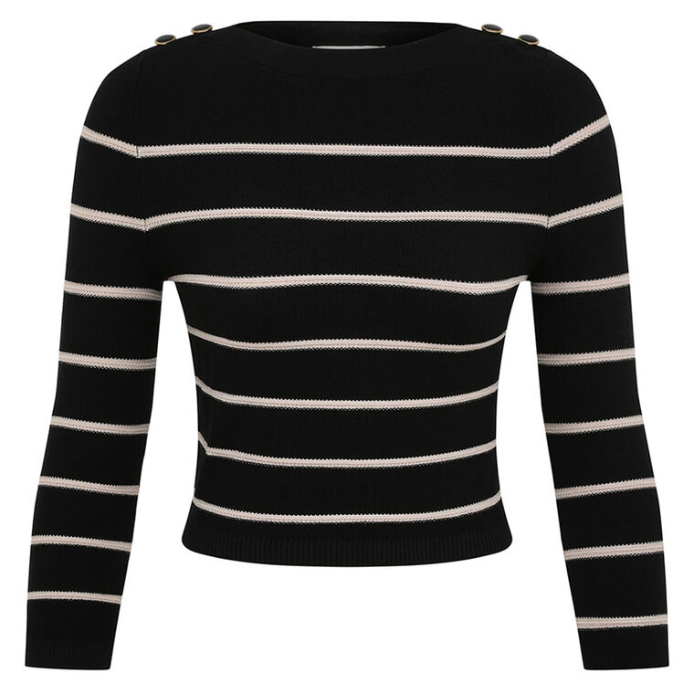 Crush Stripe Cropped Top image number null