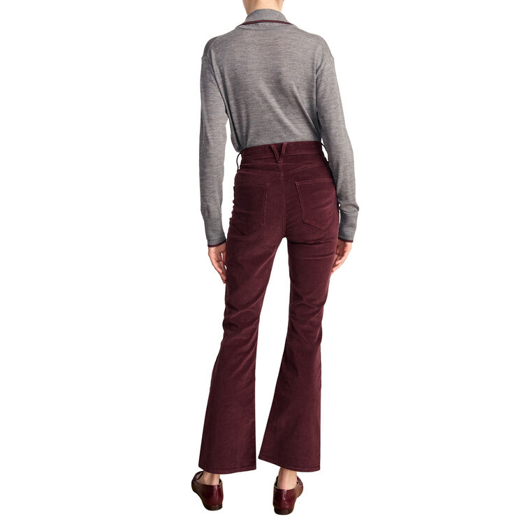 Carson High-Rise Ankle Flare Corduroy Pants image number null