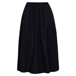Scallop Detail Midi Skirt