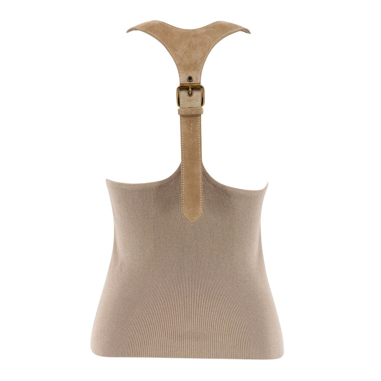 Leather Racerback Tank Top image number null
