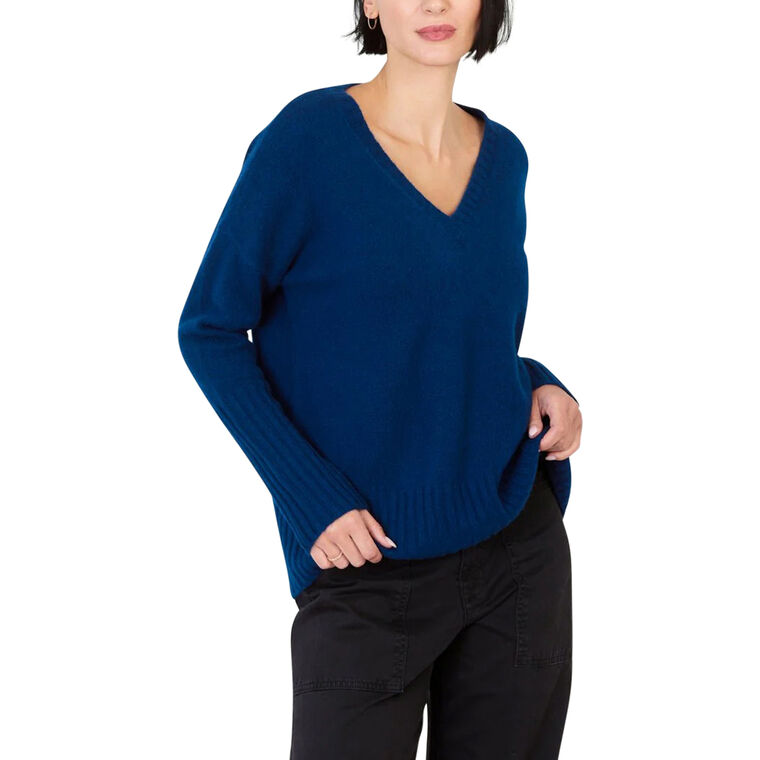 Ella Cashmere V-Neck Sweater image number null